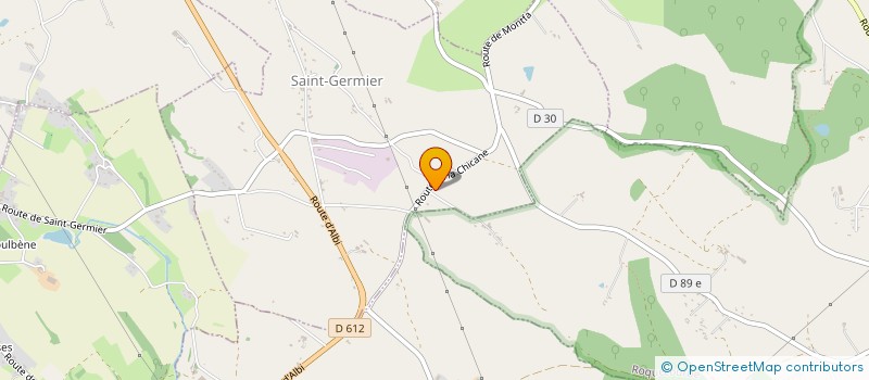 localisation de l'entreprise MONSIEUR ALAIN ALLUE  ROQUECOURBE