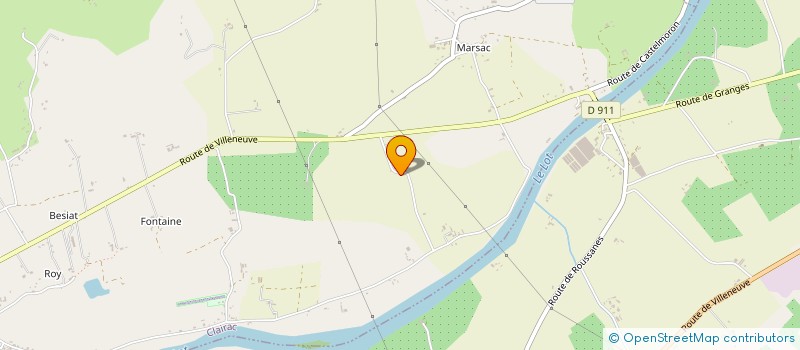 localisation de l'entreprise MONSIEUR ALAIN AMADIO  CLAIRAC