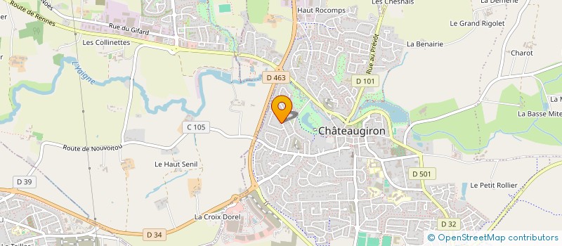 localisation de l'entreprise MONSIEUR ALAIN AMOURETTE  CHATEAUGIRON