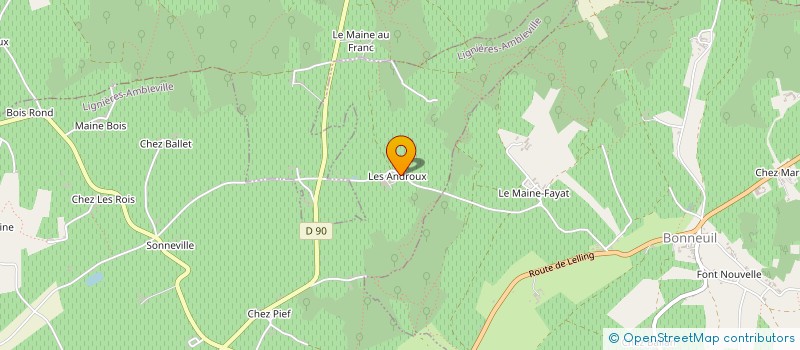 localisation de l'entreprise MONSIEUR ALAIN ARCHAMBAUD à LIGNIERES-AMBLEVILLE