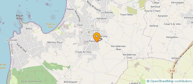 localisation de l'entreprise MONSIEUR ALAIN ARGOUARCH  SANTEC