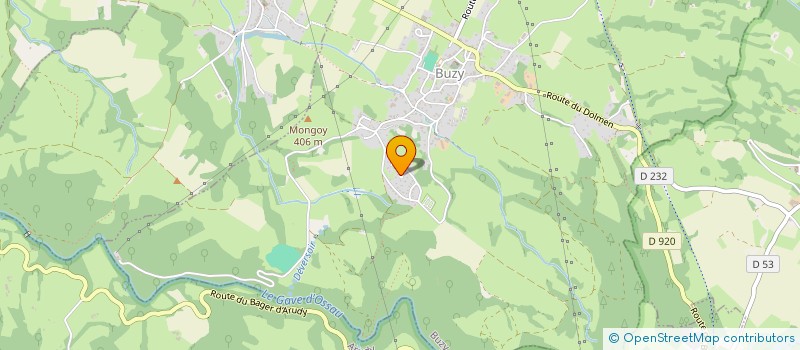 localisation de l'entreprise MONSIEUR ALAIN ARRIUBERGE  BUZY