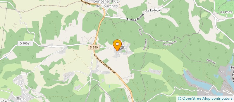 localisation de l'entreprise MONSIEUR ALAIN ARTIGOU  BIRAS