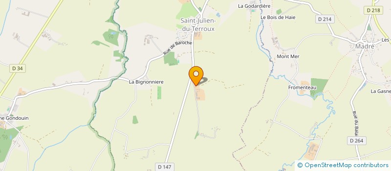 localisation de l'entreprise MONSIEUR ALAIN AUVRAY à SAINT-JULIEN-DU-TERROUX