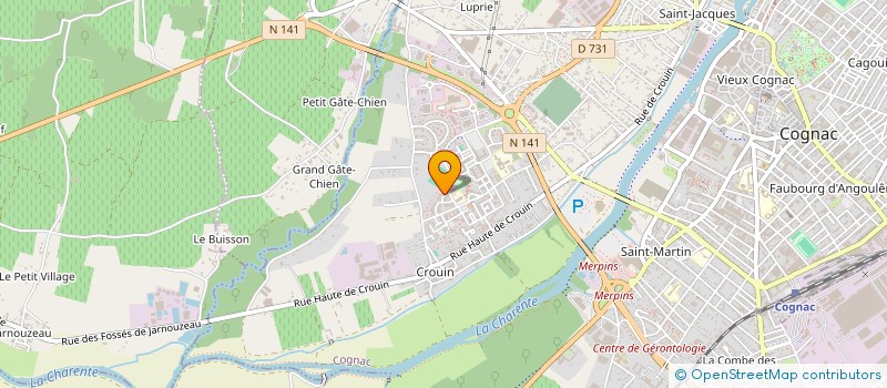 localisation de l'entreprise MONSIEUR ALAIN AUVRAY à COGNAC