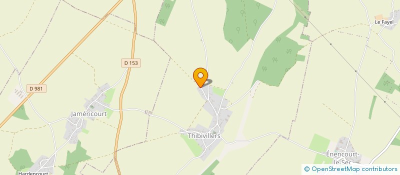 localisation de l'entreprise MONSIEUR ALAIN AVELINE  THIBIVILLERS