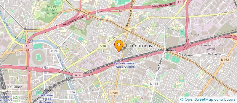 localisation de l'entreprise MONSIEUR ALAIN AZRIA à LA COURNEUVE