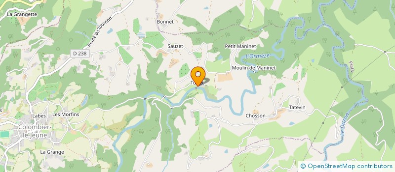 localisation de l'entreprise MONSIEUR ALAIN BARBANCON  COLOMBIER-LE-JEUNE