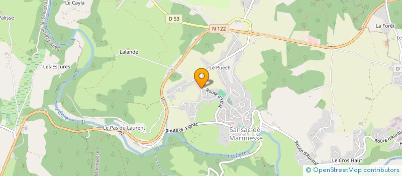 localisation de l'entreprise MONSIEUR ALAIN BARRIERE à SANSAC-DE-MARMIESSE