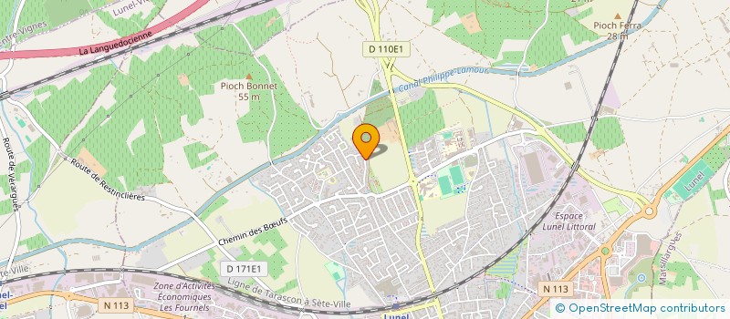 localisation de l'entreprise MONSIEUR ALAIN BAUDOUIN  LUNEL