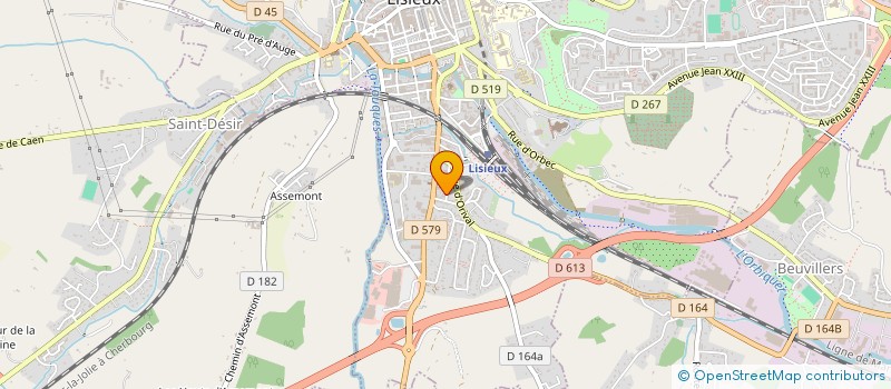 localisation de l'entreprise MONSIEUR ALAIN BAUDRY à LISIEUX