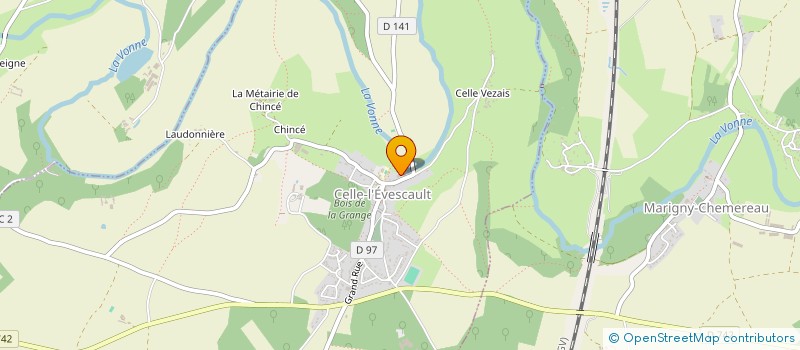 localisation de l'entreprise MONSIEUR ALAIN BAUDY  CELLE-LEVESCAULT