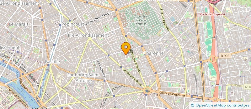 localisation de l'entreprise MONSIEUR ALAIN BAUGE à PARIS