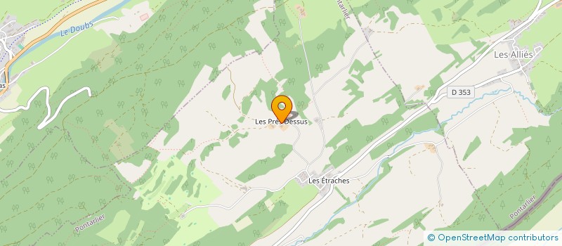 localisation de l'entreprise MONSIEUR ALAIN BAVEREL à PONTARLIER