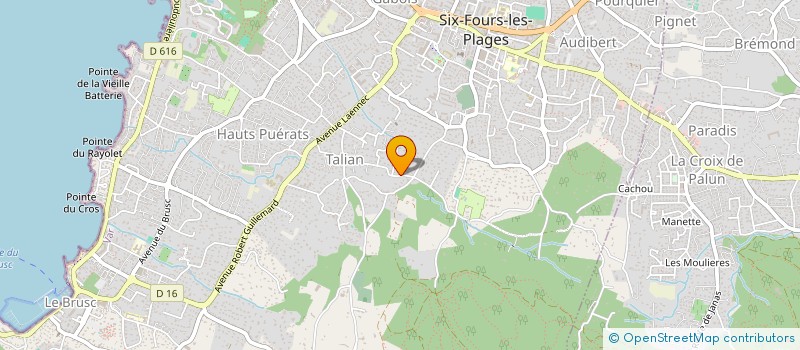 localisation de l'entreprise MONSIEUR ALAIN BAYOTTE à SIX-FOURS-LES-PLAGES