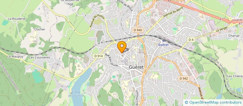 localisation de l'entreprise MONSIEUR ALAIN BEAUBRUN à GUERET
