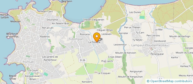 localisation de l'entreprise MONSIEUR ALAIN BEFFRE à PLOUDALMEZEAU