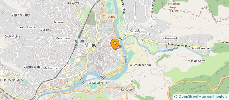 localisation de l'entreprise MONSIEUR ALAIN BELLEBOUCHE à MILLAU