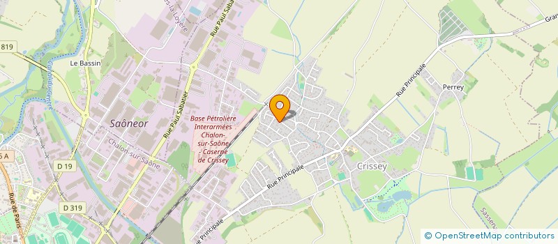 localisation de l'entreprise MONSIEUR ALAIN BERNARDOT  CRISSEY