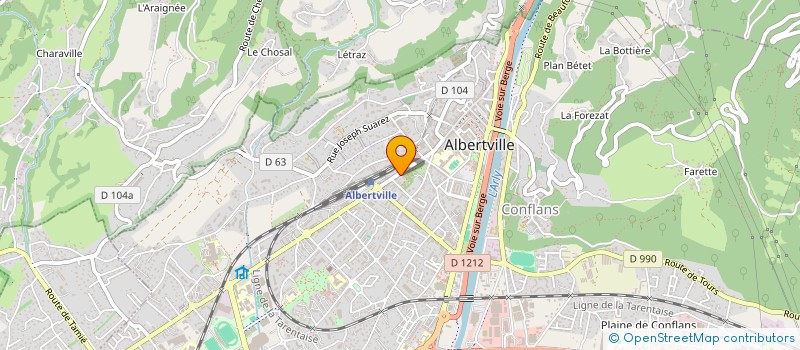 localisation de l'entreprise MONSIEUR ALAIN BERTRAND à ALBERTVILLE