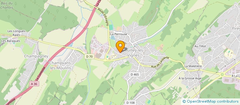 localisation de l'entreprise MONSIEUR ALAIN BETTINGER  POUILLEY-LES-VIGNES