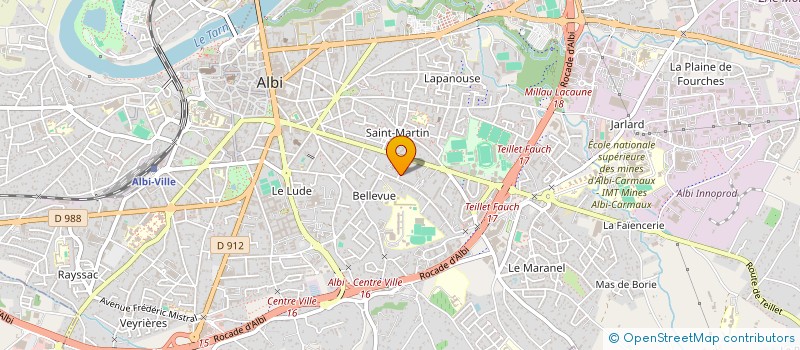 localisation de l'entreprise MONSIEUR ALAIN BIAU à ALBI
