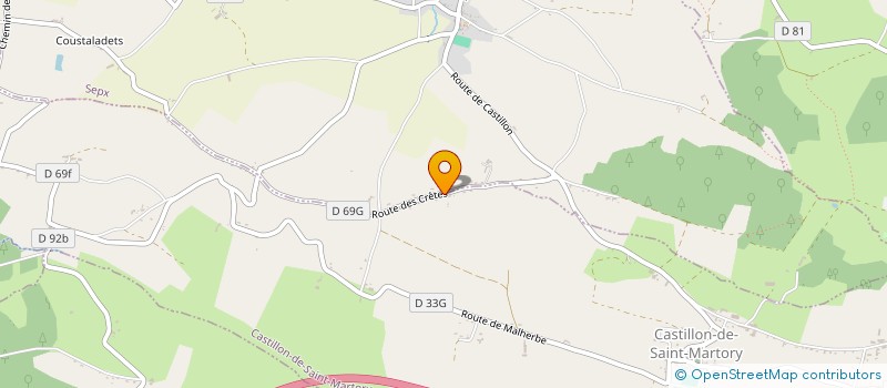 localisation de l'entreprise MONSIEUR ALAIN BICHOT  CASTILLON-DE-SAINT-MARTORY