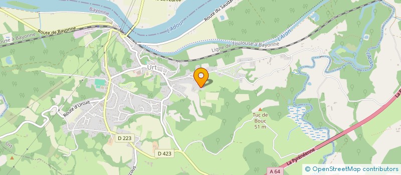 localisation de l'entreprise MONSIEUR ALAIN BIDART  URT