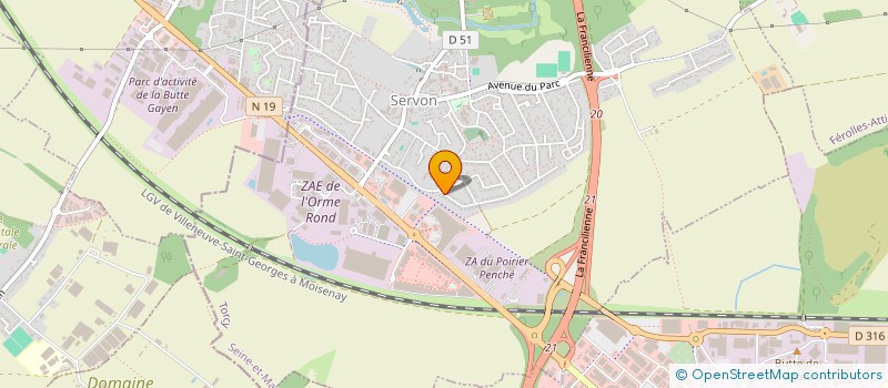 localisation de l'entreprise MONSIEUR ALAIN BIGOU  SERVON