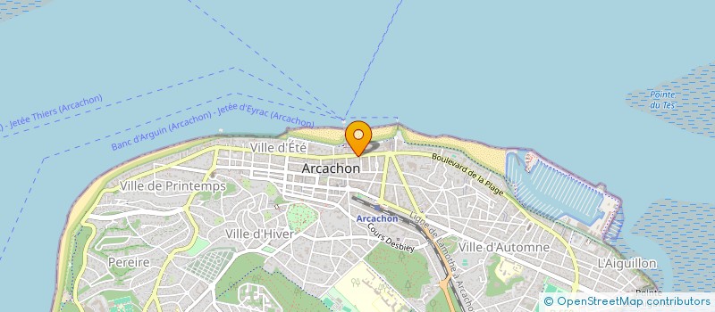 localisation de l'entreprise MONSIEUR ALAIN BISTUE à ARCACHON