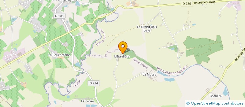localisation de l'entreprise MONSIEUR ALAIN BODET à SEVREMOINE