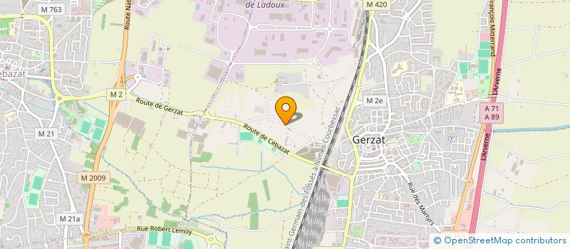 localisation de l'entreprise MONSIEUR ALAIN BONFILS  GERZAT