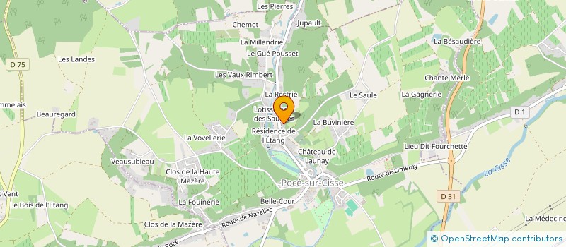 localisation de l'entreprise MONSIEUR ALAIN BORDIER à POCE-SUR-CISSE