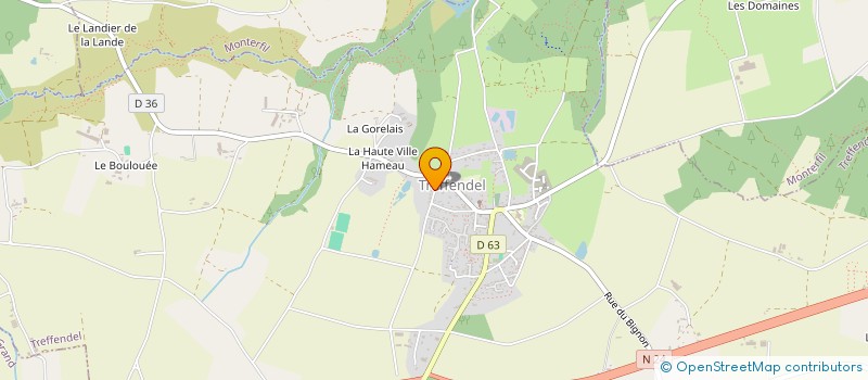 localisation de l'entreprise MONSIEUR ALAIN BOUCARD  TREFFENDEL