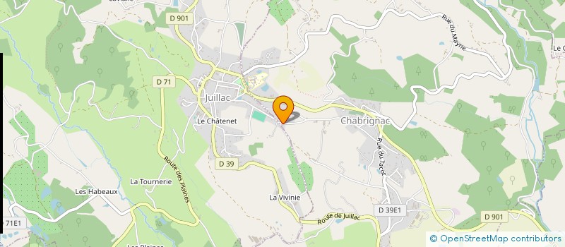 localisation de l'entreprise MONSIEUR ALAIN BOUCHAUD à CHABRIGNAC