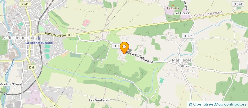localisation de l'entreprise MONSIEUR ALAIN BOUFFLET à MARILLAC-LE-FRANC