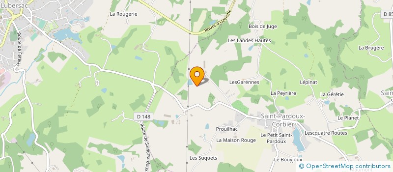 localisation de l'entreprise MONSIEUR ALAIN BOURBOULOUX à SAINT-PARDOUX-CORBIER