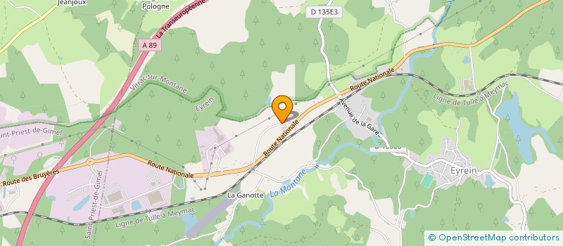 localisation de l'entreprise MONSIEUR ALAIN BOURGEADE  EYREIN