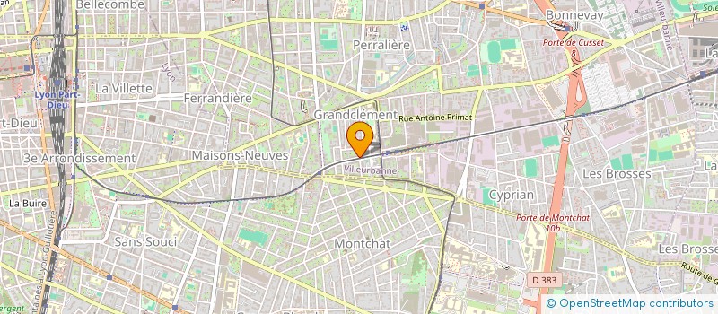 localisation de l'entreprise MONSIEUR ALAIN BOURGEOIS  VILLEURBANNE