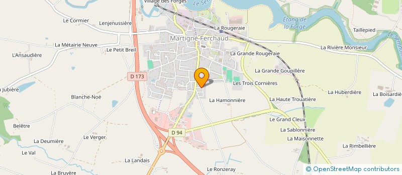 localisation de l'entreprise MONSIEUR ALAIN BOURGEON  MARTIGNE-FERCHAUD