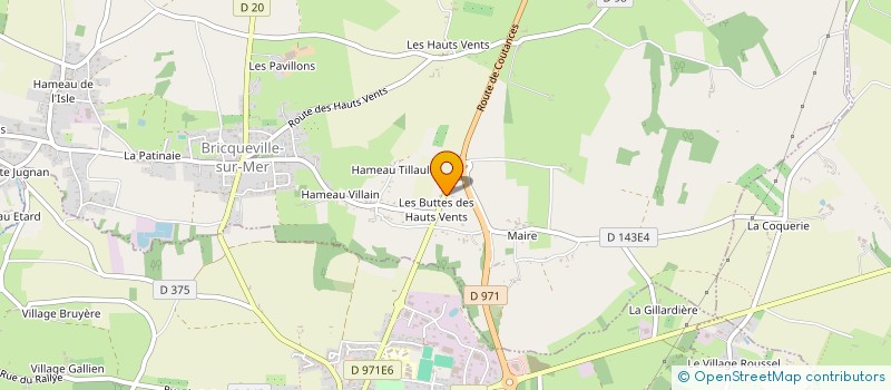 localisation de l'entreprise MONSIEUR ALAIN BOURREL  BRICQUEVILLE-SUR-MER