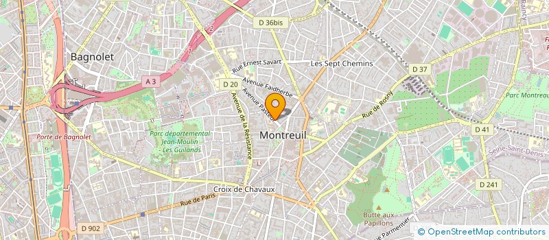 localisation de l'entreprise MONSIEUR ALAIN BOUTET à MONTREUIL