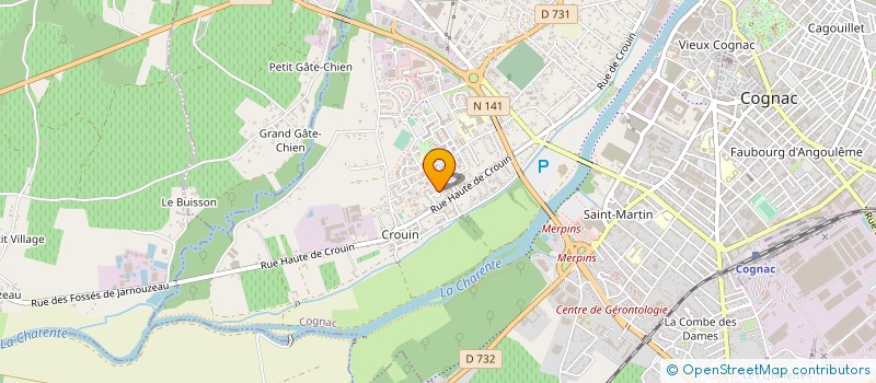 localisation de l'entreprise MONSIEUR ALAIN BOUTINON à COGNAC