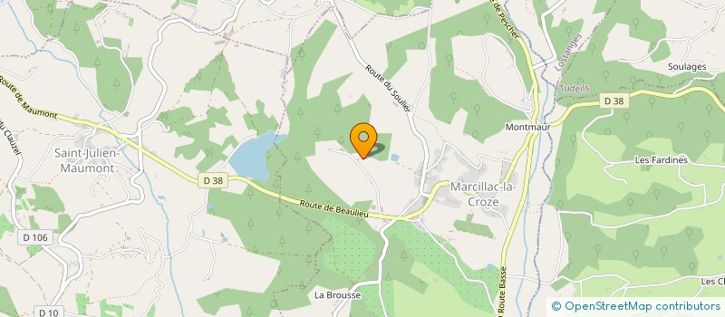 localisation de l'entreprise MONSIEUR ALAIN BOUYSSOU  MARCILLAC-LA-CROZE