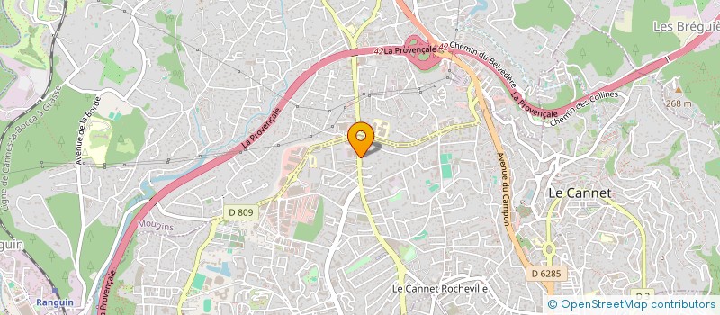 localisation de l'entreprise MONSIEUR ALAIN BRACALE  LE CANNET