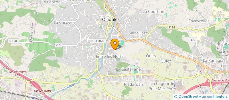 localisation de l'entreprise MONSIEUR ALAIN BRALIA  OLLIOULES