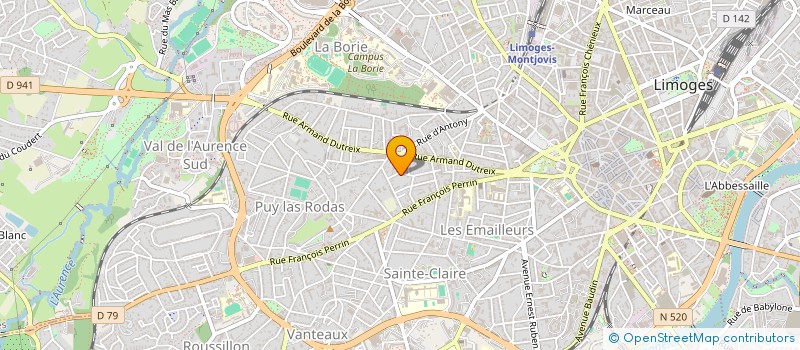 localisation de l'entreprise MONSIEUR ALAIN BREILLOUT à LIMOGES