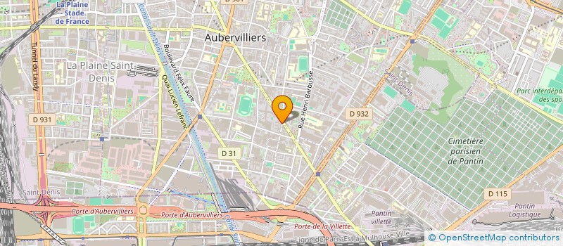 localisation de l'entreprise MONSIEUR ALAIN BROSSARD  AUBERVILLIERS