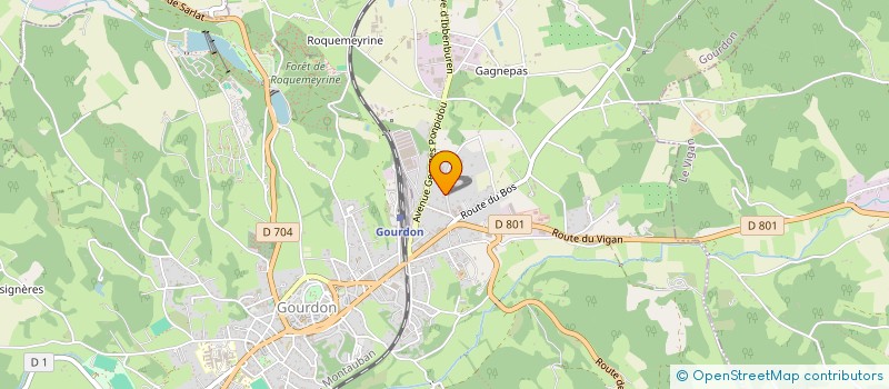 localisation de l'entreprise MONSIEUR ALAIN BRUGIE  GOURDON