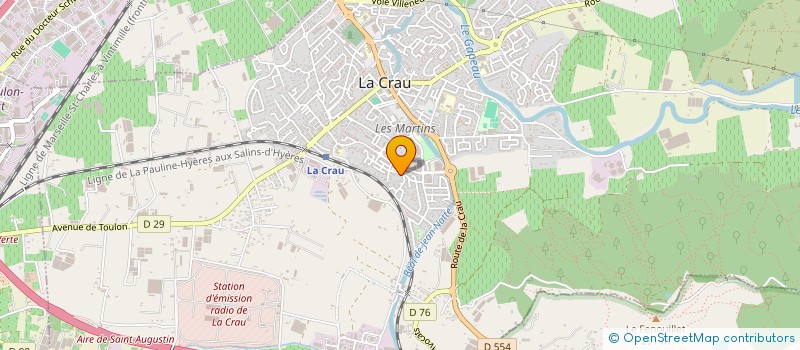 localisation de l'entreprise MONSIEUR ALAIN BRUN à LA CRAU